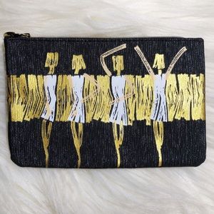 Ipsy Glam Bag 💄 Black, White, & Gold Makeup Bag